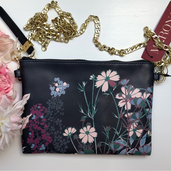 Merona Navy Pink Floral Crossbody & Bracelet - Picture 3 of 10
